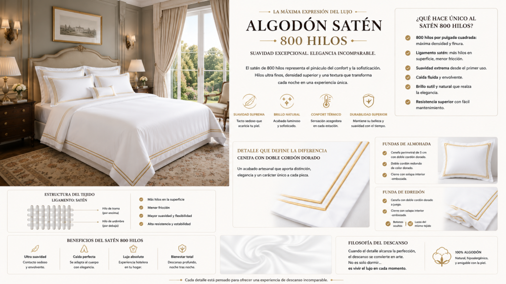 800 hilos saten